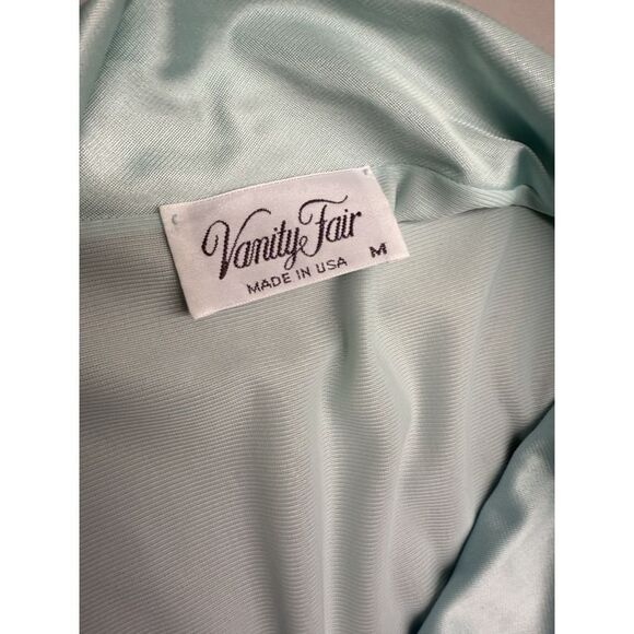 Vintage Nightgown Vanity Fair Baby Blue Button Up Made in USA. Sz M - Picture 7 of 10
